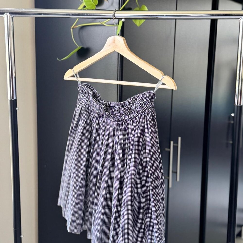 Vintage Italian polka dot pleated skirt